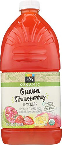 365 Organic Guava Strawberry Lemonade, 64 Fl Oz
