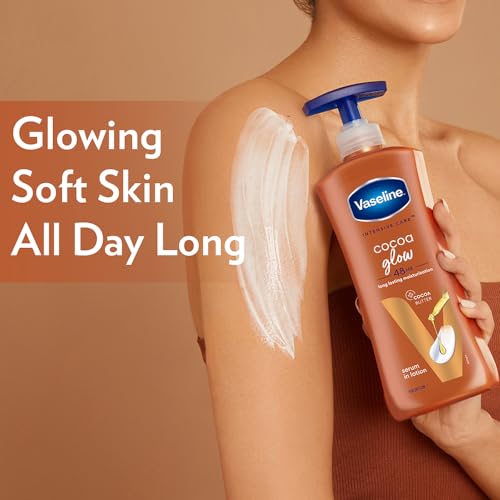 Vaseline Cocoa Glow Serum In Lotion, 400 ml | 100% Pure Cocoa & Shea Butter