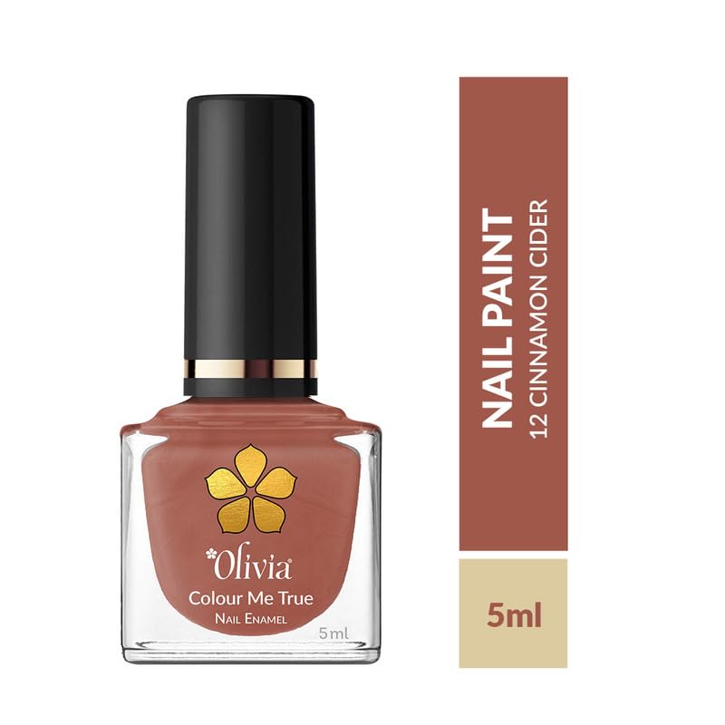 Olivia Nail Paint for Glossy Finish - 5ml (12 Cinnamon Cider)