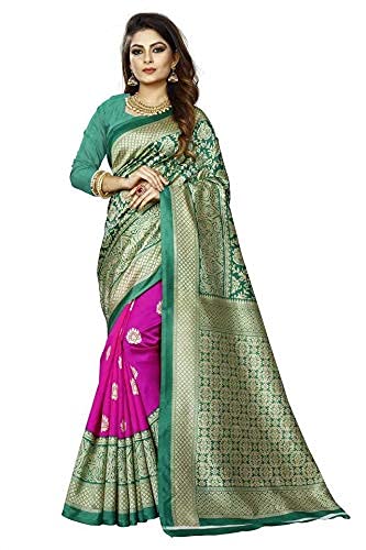 Amazon Brand - Anarva Soft Heavy & Cotton Silk Sarees for women, Beautiful saree free size with unstitched Blouse Piece