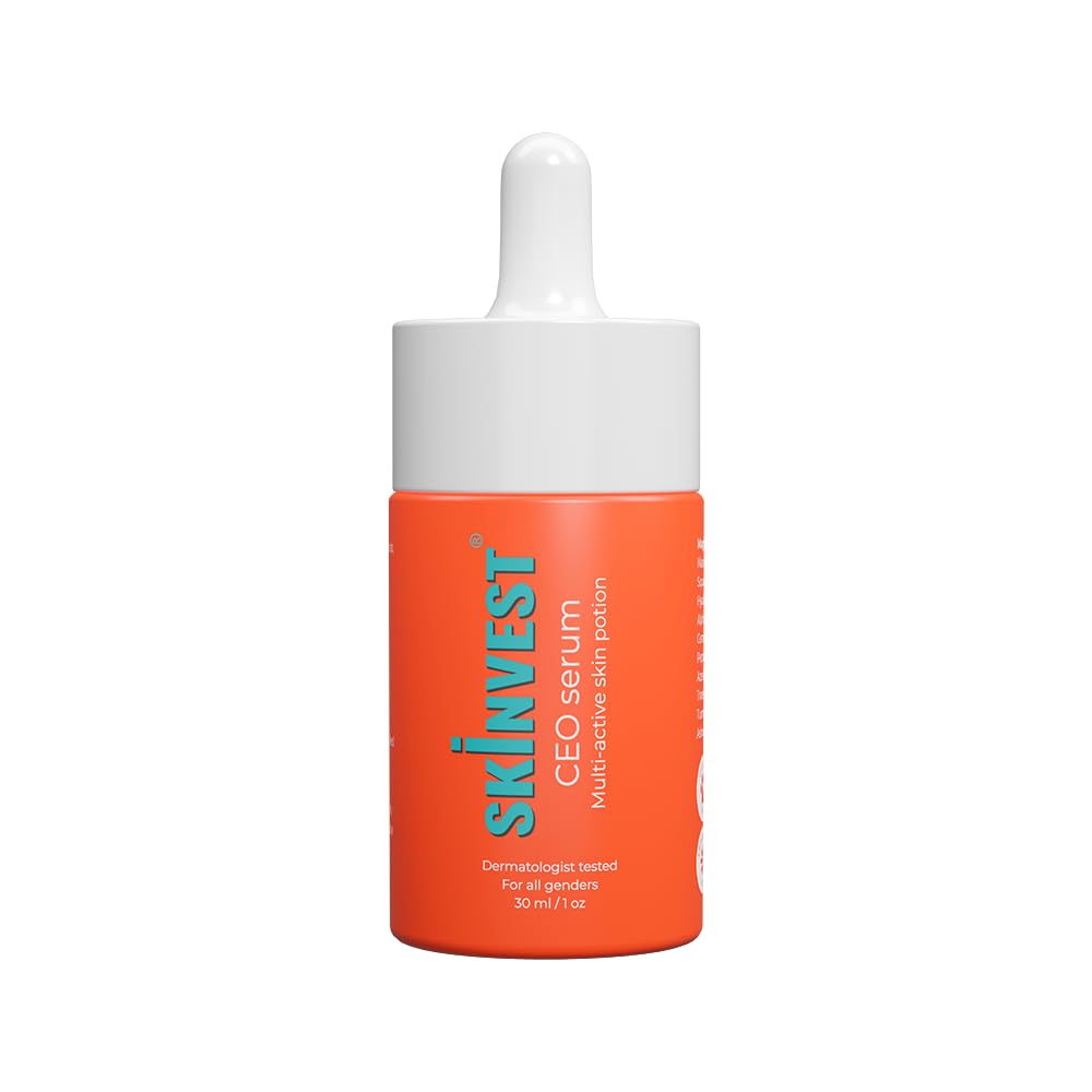 Skinvest CEO Multi-Active Serum | For all Skin type | Acne control, skin brightening, texture smoothing, hydration, and barrier repair 30ml