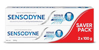 Sensodyne Toothpaste Repair & Protect Combo pack, tooth paste for deep repair of sensitive teeth, 200 gm multi-pack (100 gm x 2)