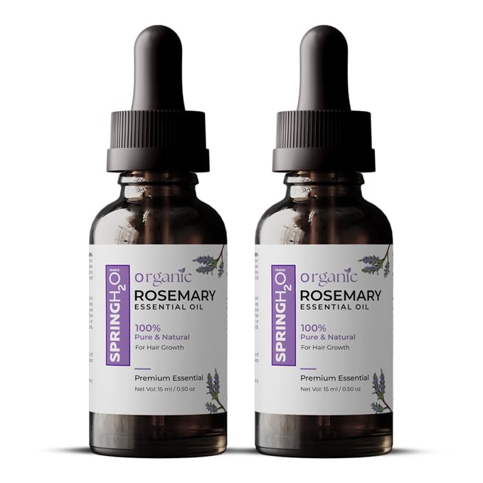 Spring H2O Rosemary Essential Oil,100% Pure and Natural Hair Growth Oil (30 Ml, Pack-2)
