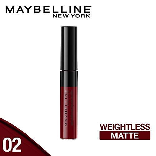 Maybelline Sensational Liquid Matte Lipstick, Flush It Red, 7 ml And Maybelline Sensational Liquid Matte Lipstick, Soft Wine, 7 g
