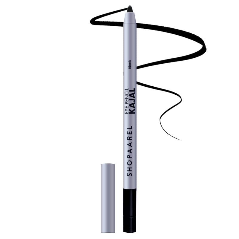 SHOPAAREL Matte Eye Kajal Pencil Super Black, Smudgeproof & Waterproof (Black 02)