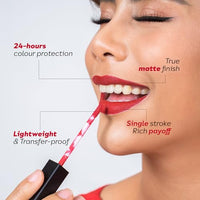 Born16 Tamaraa Liquid Lipstick – Imperial Rouge | Hydrated-Matte Finish with SPF | Waterproof, Transfer-Proof, 24-Hour Wear | Vegan & Non-Drying with Shea Butter, 4ml