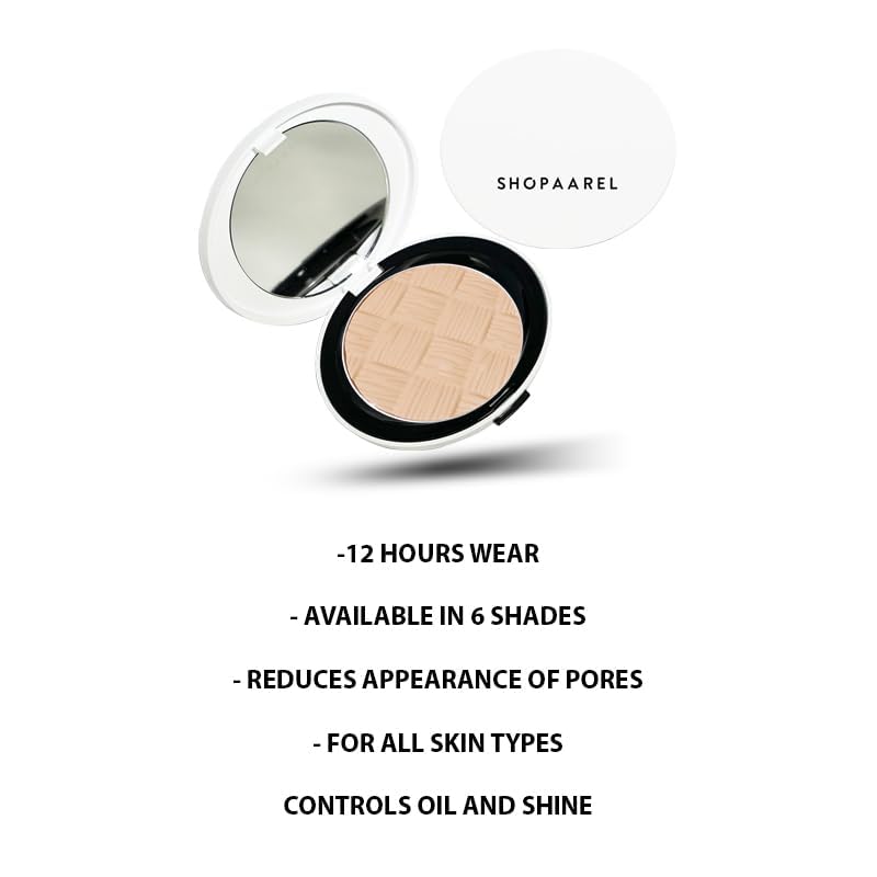SHOPAAREL True Matte Compact Powder that Protects Skin from Sun, Absorbs Oil, Sweat and helps you to stay fresh (02)