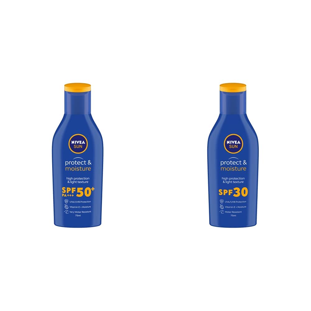 Nivea Sun Lotion For Oily Skin, Spf 50 With UVA & UVB Protection, Water Resistant Sunscreen For, 75Ml & Sun Lotion For Oily Skin, Spf 30, Water Resistant Sunscreen For, 75Ml, Pack Of 1