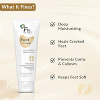 Fixderma 5% Lactic Acid, 15% Urea, 3% Glycerine, Foot Cream For Dry & Cracked Feet, Moisturizes and Soothes Feet, Heel Repair Paraben & Sulphate Free, All Skin Types 60 ML