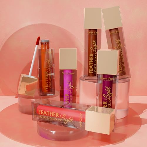 Seven Seas Feather Light Liquid Lipstick | Matte Finish Liquid Lipstick | Long Lasting | Non Transfer | One Coat Application | Stay Upto 12 Hours (308, 6ml)