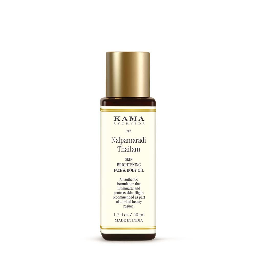 Kama Ayurveda Organic Indigo Powder, 100g & Nalpamaradi Thailam Skin Brightening Treatment- 50 ml