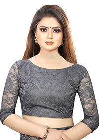 Avantika Fashion Women's  Jacquard Russell Net Saree With blouse piece