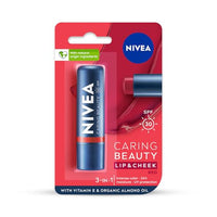 NIVEA Lip Caring Beauty Lip Balm | Lip & Cheek Tint with SPF 30 (Red, Pink & Rose)