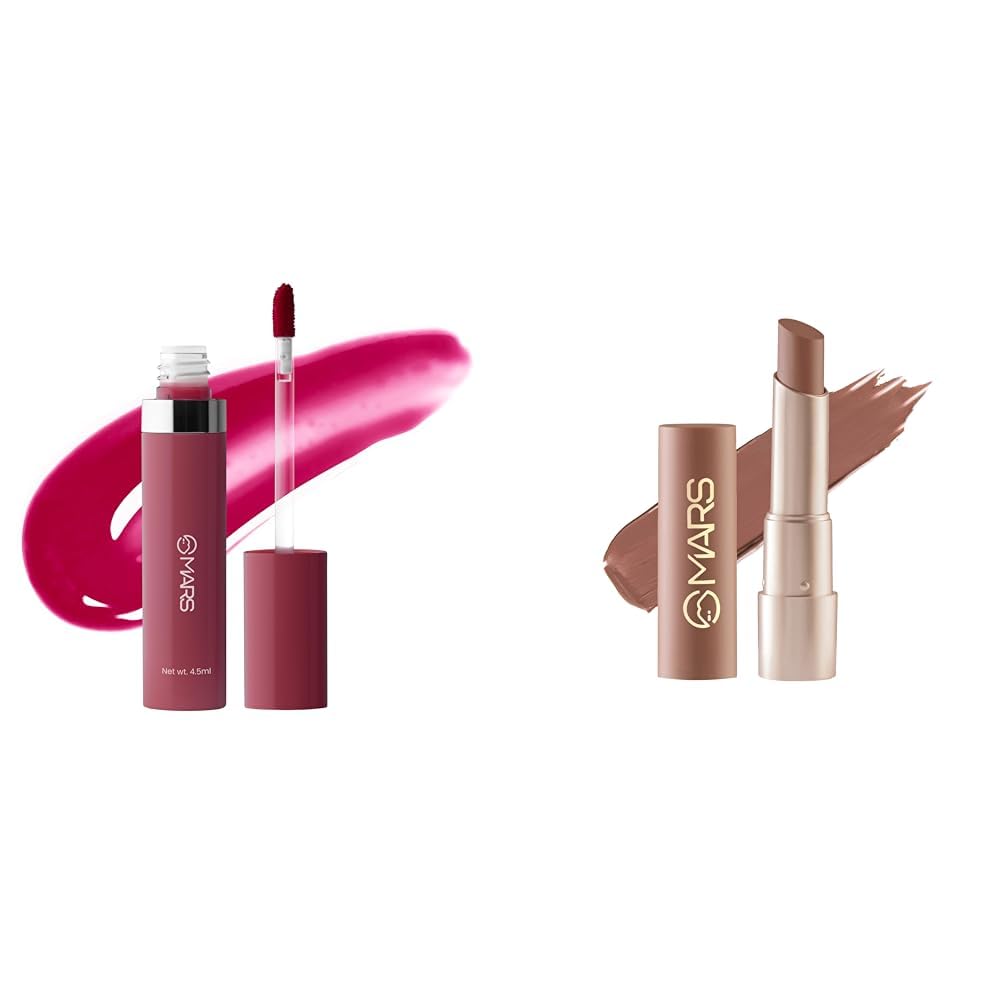 MARS Drip Lip Mist for Women (4.5 ml) (08-Plum Drip) Creamy Matte Long Lasting Lipstick for Women | Creamy Lipstick | Single Swipe Application | Smooth & Light Weight (3.2 gm) (22-Ballroom Passion)