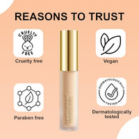 Lakyou Beauty High Coverage Liquid Concealers | Lightweight | Full Coverage | Smooth Finish | Long Lasting | Shade-01(White Ivory) | 5.5ml