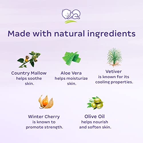 Himalaya Baby Massage Oil-200ml| Aloe Vera, Olive Oil, Vetiver, Country Mallow, Winter Cherry| Helps maintain skin’s moisture balance|Clinically tested|No Mineral Oil|No Lanolin