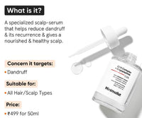 Minimalist Anti-Dandruff Hair Serum for Scalp | Pre Shampoo Treatment with CPH Complex & Oligopeptide 0.8% | With Elestab Advanced Anti Dandruff Molecule | For Women & Men | 50ml