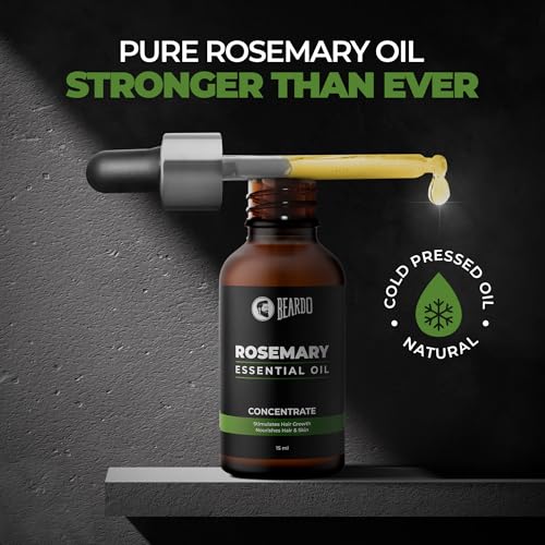 Beardo Rosemary Essential Oil, 15 ml | Rosemary Oil for Hair Growth, Hair fall and Regrowth | Hair & Skin Nourishment | 100% Natural | Aroma Oil