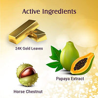 Lotus Herbals Radiant Gold Cellular Glow 1 Facial Kit | With 24K Gold leaves | For Skin Glow | All Skin Types | 37g