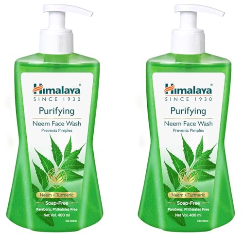 Himalaya Purifying Neem Face Wash, 400 Ml (Pack of 2)