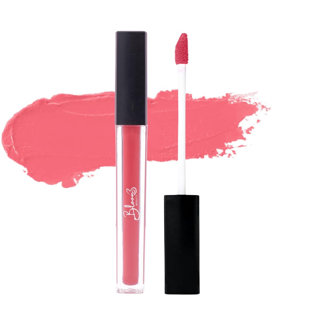 Bloom Beauty Liquid Lipstick, Velvet Matte Finish, Lightweight & Hydrating | Long-Lasting Wear, (Rosy Blush)