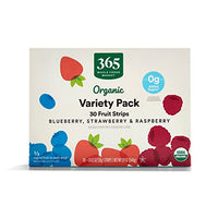 365 Fruit Strip Variety Organic, 0.63 Ounce, 30 Pack