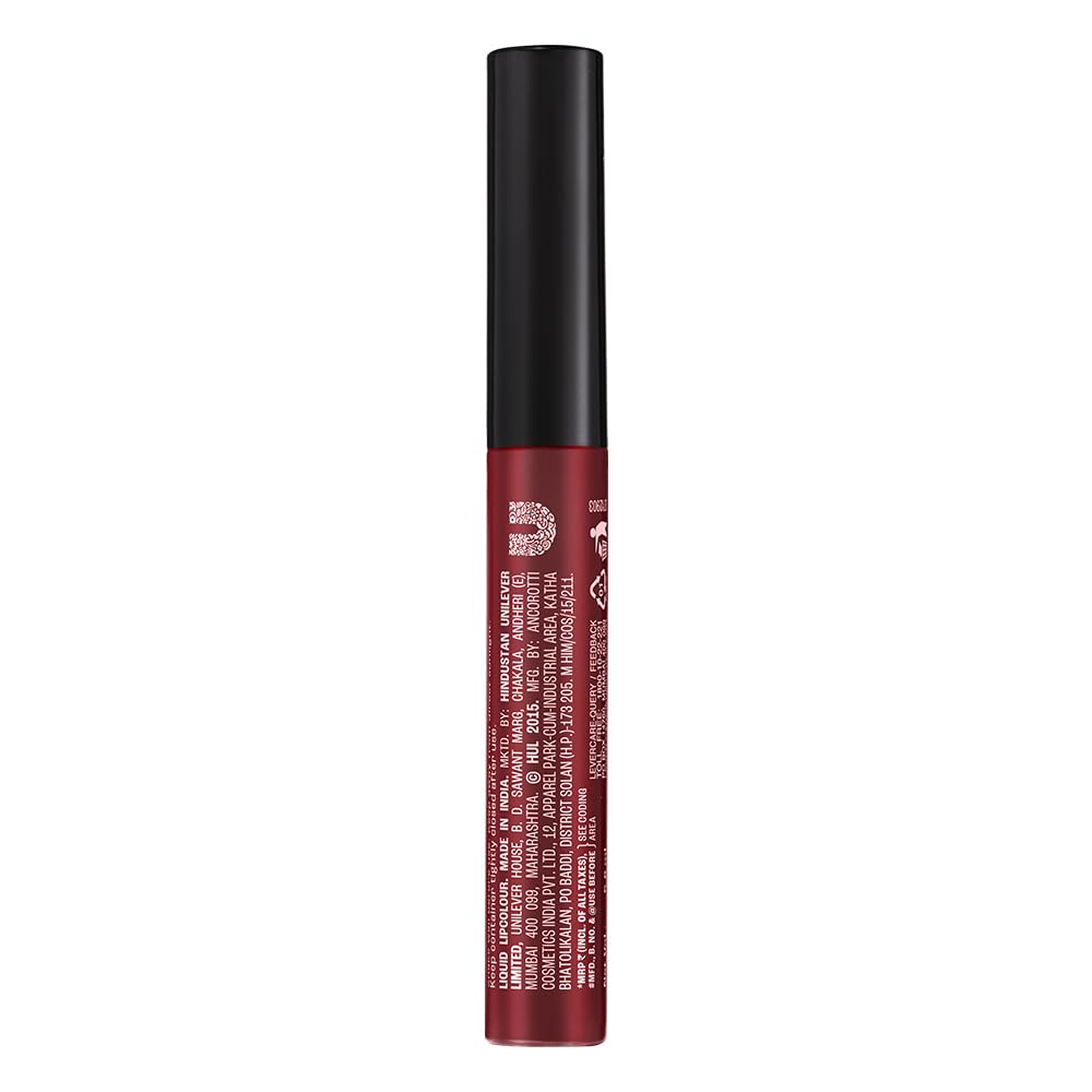 LAKMÉ Forever Matte Liquid Lip, 16Hr Lipstick, Lightweight & Transferproof - Wine Touch, 5.6Ml