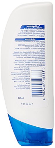 Head & Shoulders, Anti Dandruff Shampoo, Smooth & Silky, 180 ML & Head & Shoulders, Anti Dandruff Conditioner, Smooth & Silky, 170 ML