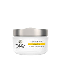 Olay Natural Aura Day Cream with SPF 15 | Glowing Radiance Cream | With Niacinamide and Vitamin E | Normal, Oily, Dry, Combination Skin | 50g