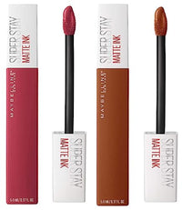 Maybelline New York Super Stay Matte Ink Liquid Lipstick, 80 Ruler, 5ml & Maybelline New York Super Stay Matte Ink Liquid Lipstick, 135 Globe Trotter, 5g