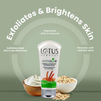 Lotus Herbals Whiteglow Nourishing Night Cream 60g, Oatmeal Scrub 100g, Set of 2