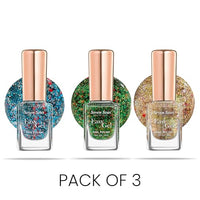 Seven Seas Easy Gel Nail Polish | Quick Dry Gel Nail Polish, Pack of 3 (Combo-24, 30ml)