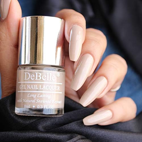 DeBelle Creme Finish Gel Nail Polish Victorian Beige (Beige), 8 Ml-Enriched With Natural Seaweed Extract, Cruelty Free, Toxic Free