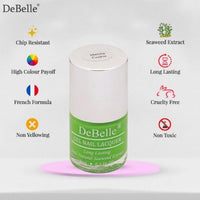 Debelle Gel Nail Polish Matcha Cookie (Parrot Green Nail Paint)|Non Uv - Glossy Finish |Chip Resistant | Seaweed Enriched Formula| Long Lasting|Cruelty And Toxic Free| 8Ml