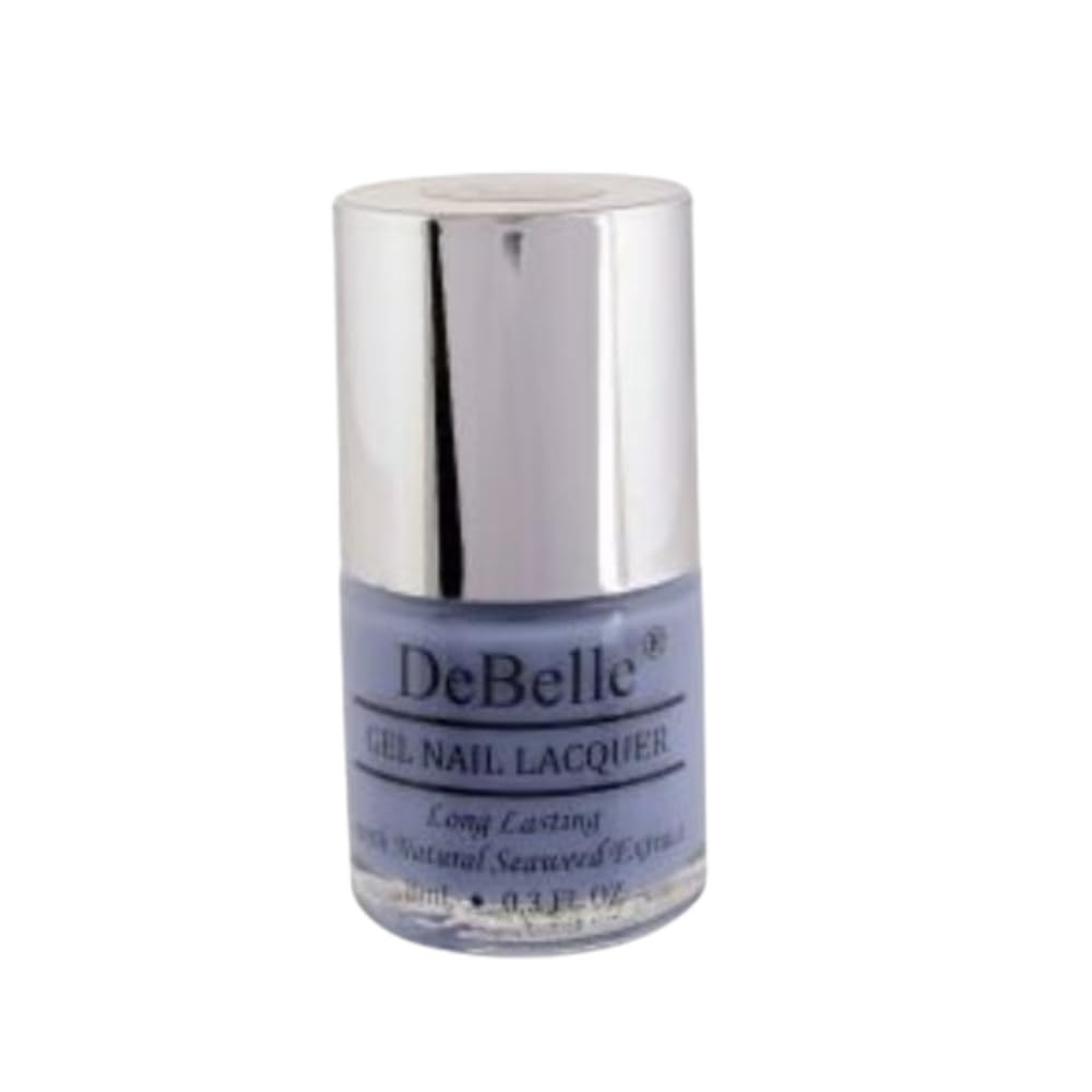 DeBelle Gel Creme Finish Nail Polish Blueberry Bliss (Light Lavender), 8 Ml - Enriched With Natural Seaweed Extract, Cruelty Free, Toxic Free