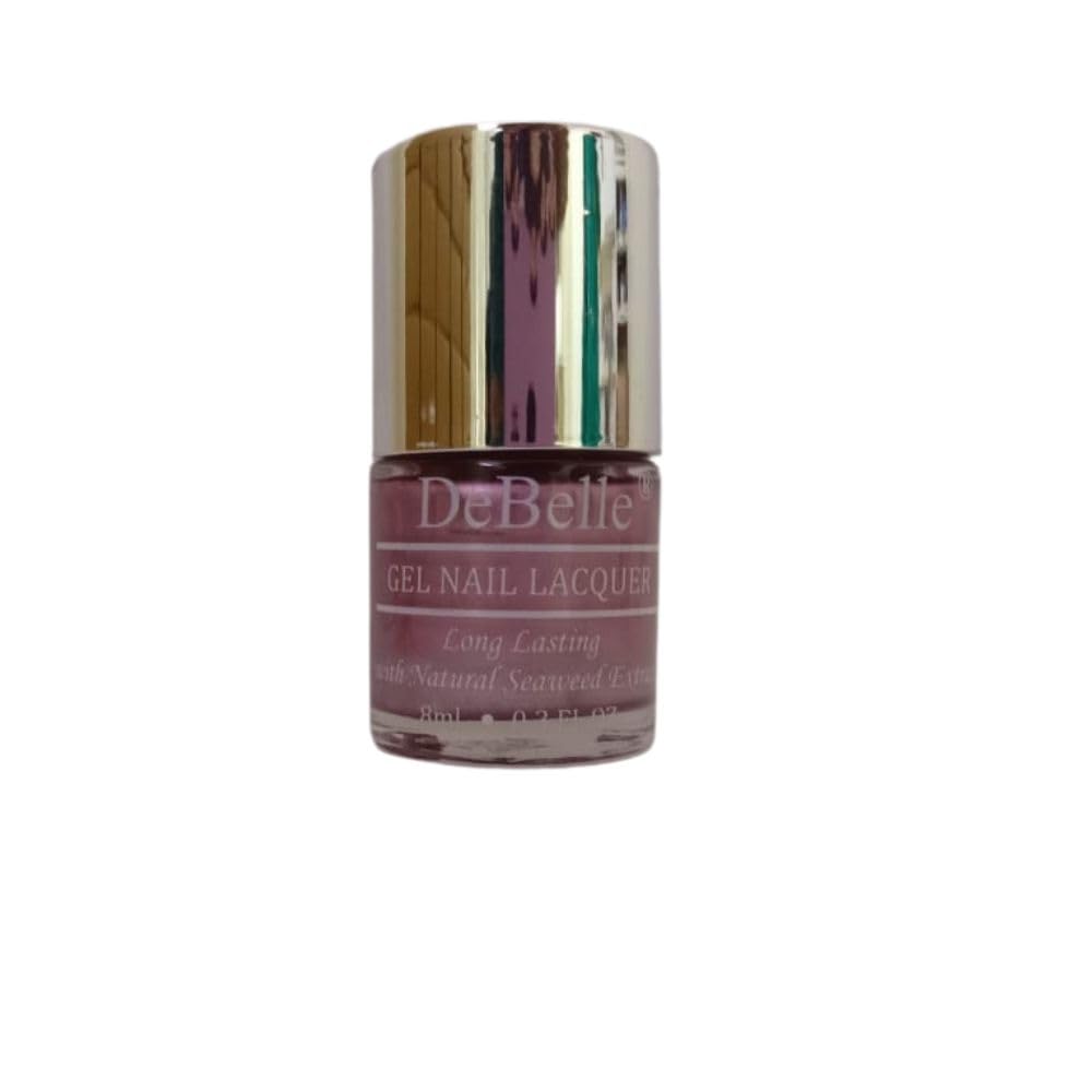 DeBelle Gel Nail Polish Chrome Glaze (Metallic Pink Nail Paint)|Non UV - Gel Finish |Chip Resistant | Seaweed Enriched Formula| Long Lasting|Cruelty and Toxic Free| 8ml