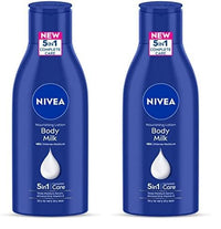 NIVEA Nourishing Body Milk 120ml Body Lotion with Deep Moisture Serum | 48 H Moisturization | With 2X Almond Oil | Smooth and Healthy Looking Skin |For Very Dry Skin (Pack of 2)