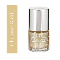 DeBelle Gel Nail Polish Chrome Gold (Metallic Gold Nail Paint)|Non UV - Gel Finish |Chip Resistant | Seaweed Enriched Formula| Long Lasting|Cruelty and Toxic Free| 8ml