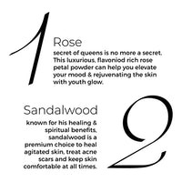 Brillare Rose Face Wash, Anti Ageing Skin, Sandalwood & Coconut Face Wash for Hydration Reduces Ageing Signs & Wrinkles, 100% Natural Powder Face Wash, 30g