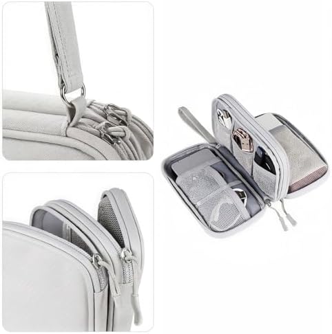 Digital accessory organizer bag, portable double - layer waterproof, suitable for a variety of digital accessories travel universal storage, business travel gadget bag