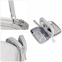 Digital accessory organizer bag, portable double - layer waterproof, suitable for a variety of digital accessories travel universal storage, business travel gadget bag