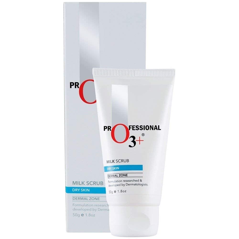 O3+ Milk Scrub Enriched with Macadamia Nuts Extracts for Clean & Bright Complexion & O3+ Vitamin C Face Wash Glow For Daily Brightening & Gentle Cleansing 60g Combo