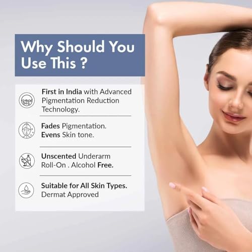 ThriveCo Underarm Brightening Roll-On with 5% AHA BHA, Tranexamic Acid & Retinol – 48H Odour Control, Brightens Underarms & Reduces Discolouration for Smooth & Even Skin, For Men & Women, 40 ml