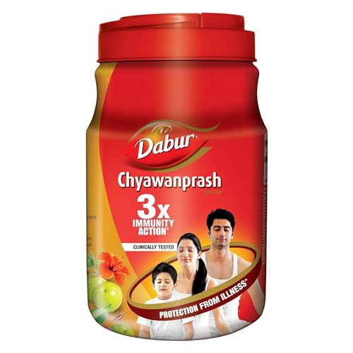 Dabur Chyawanprash - 2kg | 3X Immunity Action | With 40+ Ayurvedic Herbs | Helps Build Strength & Stamina | Builds Overall Health | Ayurvedic Health Supplement | Good for Digestion & Respiration