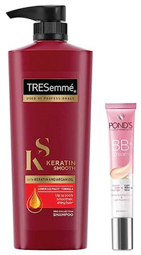 TRESemme Keratin Smooth Shampoo, 580ml And Pond's White Beauty BB+ Fairness Cream 01 Original, 18 g