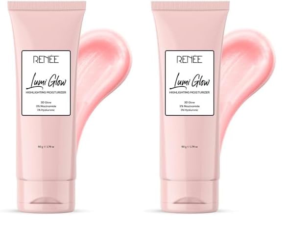 RENEE Lumi Glow Highlighting Moisturizer, Enriched with 3% Niacinamide & 1% Hyaluronic Acid, Prevents Photoaging & UV Damage, Reduces Pigmentation, Fine Lines & Wrinkles, Non-Sticky Glowing Skin - 50g