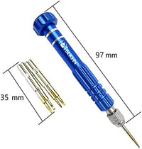 5 - in - 1 Multifunctional Small Screwdriver, PTSLKHN S2 Steel Magnetic Screwdriver Kit for Eyeglass, Sunglasses, Electronics, Cellphone, Jewelry and More