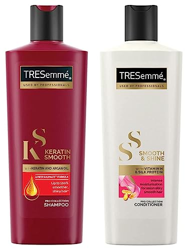 TRESemme Smooth & Shine Conditioner 335 ml, & TRESemme Keratin Smooth Shampoo 340 ml,