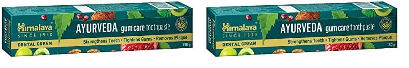 Himlaya Ayurveda Gum Care Toothpaste, 150G | Reduces Bleeding | Fights Bad Breath | With 13 Ayurvedic Herbs for Healthy Gums (Pack of 2)