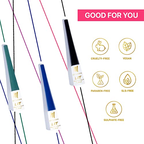 MyGlamm LIT Glossy Liquid Eyeliner-Blue Birthday-3.5ml